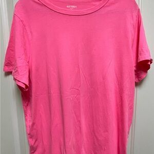 Old Navy Women's XL Bright Pink Short Sleeve Tee Relaxed Fit